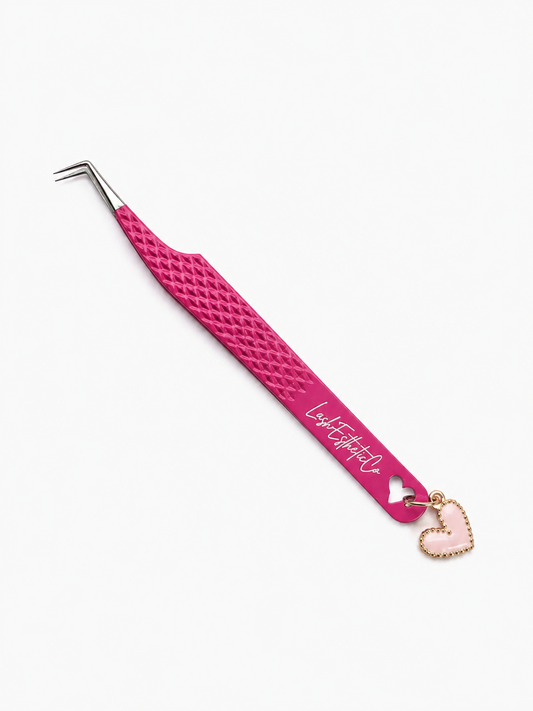 Hot pink tweezer w/charm